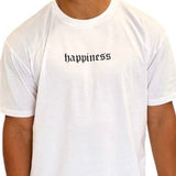 Unisex Happiness Tee - Black White